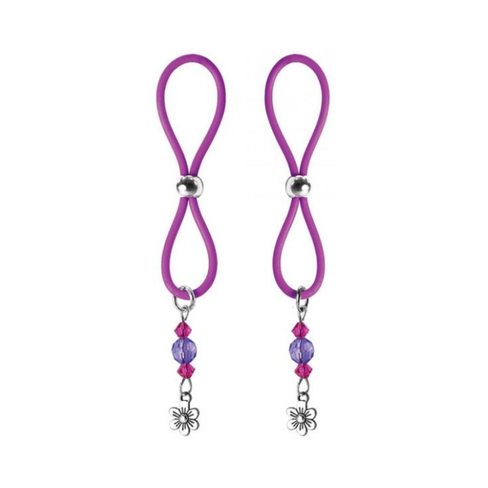 Bijoux De Nip Nipple Halos Flower Charm Purple