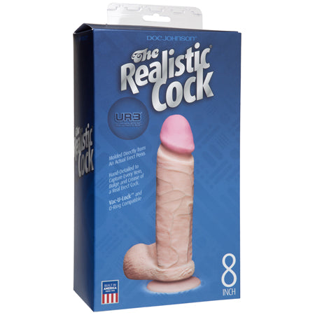 Realistic 8 Ultraskyn Cock w/Balls - White