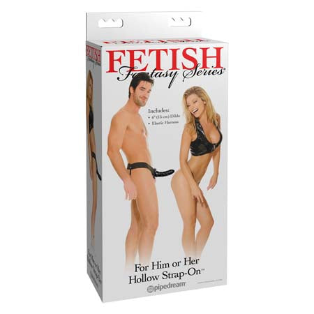 Fetish Fantasy Series for Him or Her Hollow Strap-On - Black