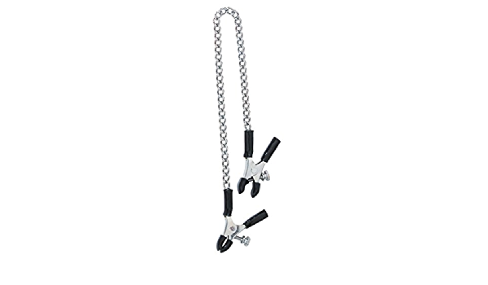 Spartacus Adjustable Nipple Clams With Curbed Chain Rubber Tipped - Image 1