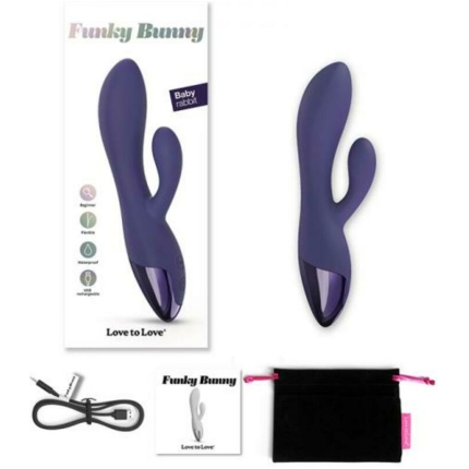 Love To Love Funky Bunny Baby Rabbit Vibrator Midnight Indigo