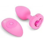 B Vibe Vibrating Heart Shaped Jewel Plug S/m Pink (net)