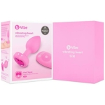 B Vibe Vibrating Heart Shaped Jewel Plug S/m Pink (net) - Image 3