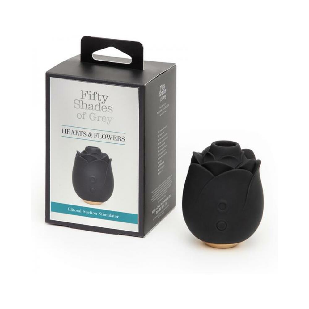 Fifty Shades Of Grey Hearts And Flowers Suction Rose Black