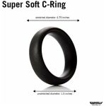 Tantus Super Soft C-ring - Black - Image 3