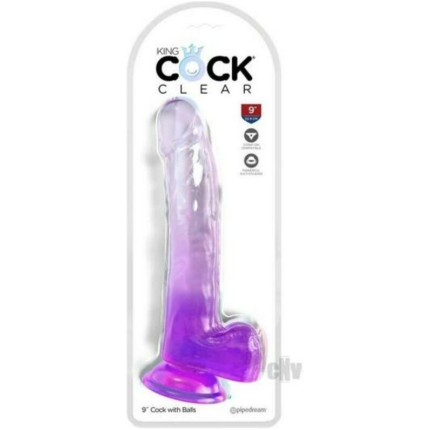 Kc 9 Cock Clear W/balls Purple