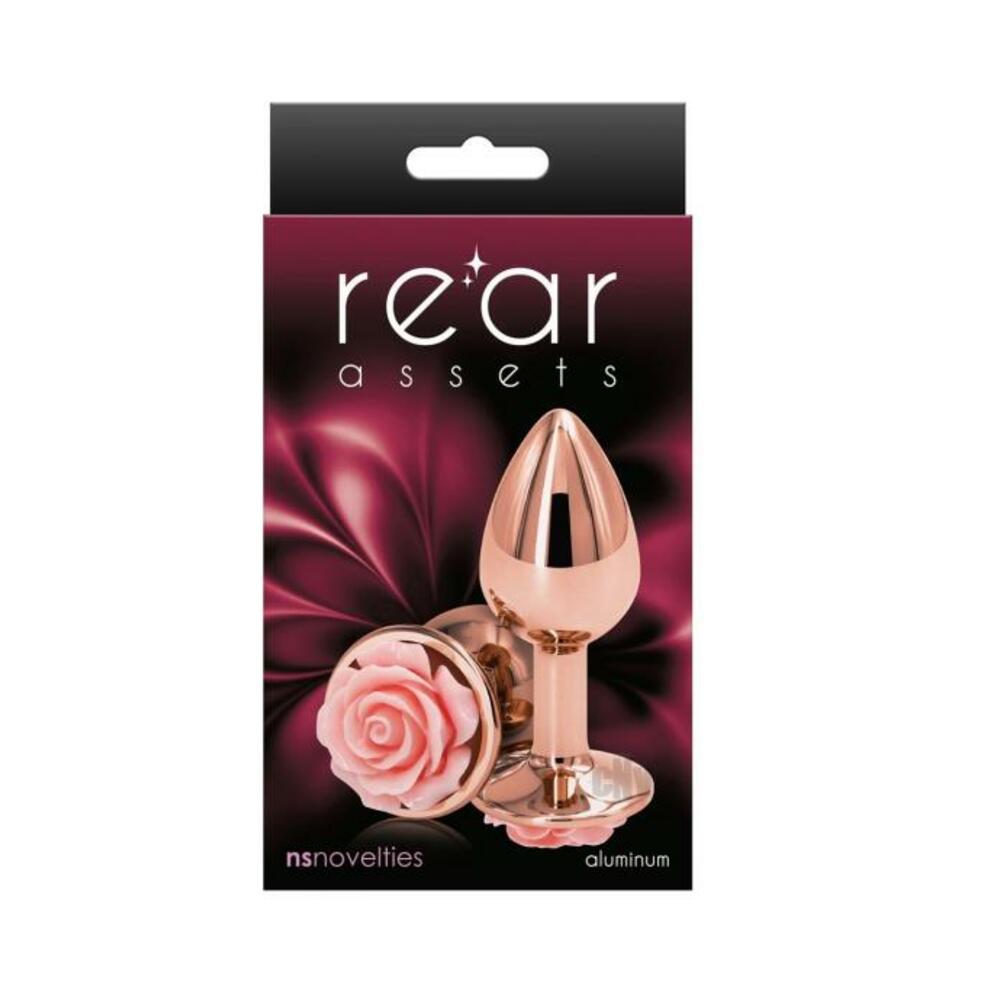 Rear Assets Rose Anal Plug - Small - Pink