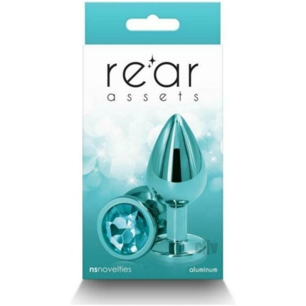 Rear Assets Metal Anal Plug Medium Teal