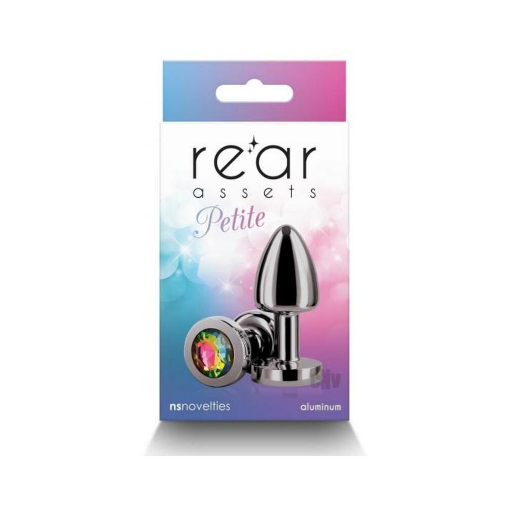 Rear Assets Petite Metal Anal Plug Gunmetal/rainbow