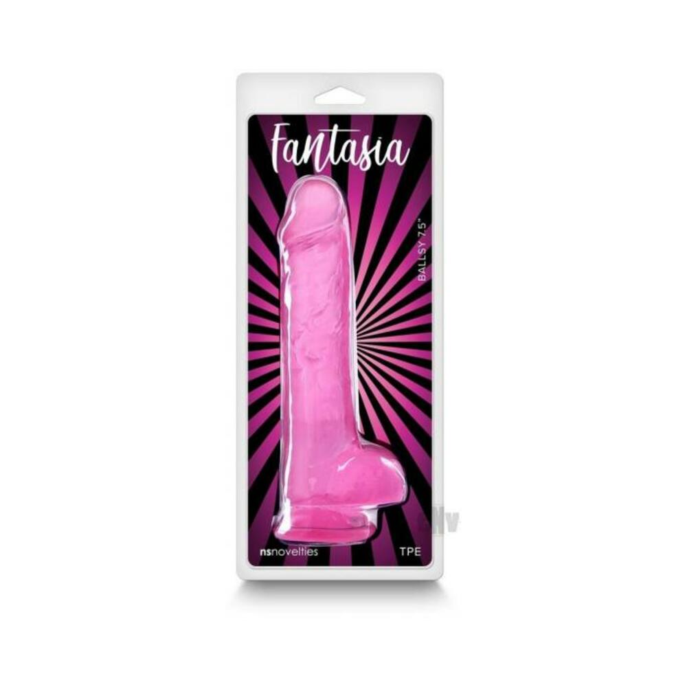 Fantasia Ballsy 7.5 In. Jelly Dildo Pink