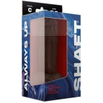 Shaft Model C Liquid Silicone Dong With Balls 7.5 In. Mahogany - Image 3