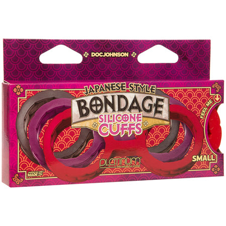 Japanese Bondage Silicone Cuffs Small - Red