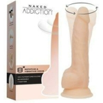 Naked Addiction Rotating & Vibrating Dong 8" Vanilla - Image 2