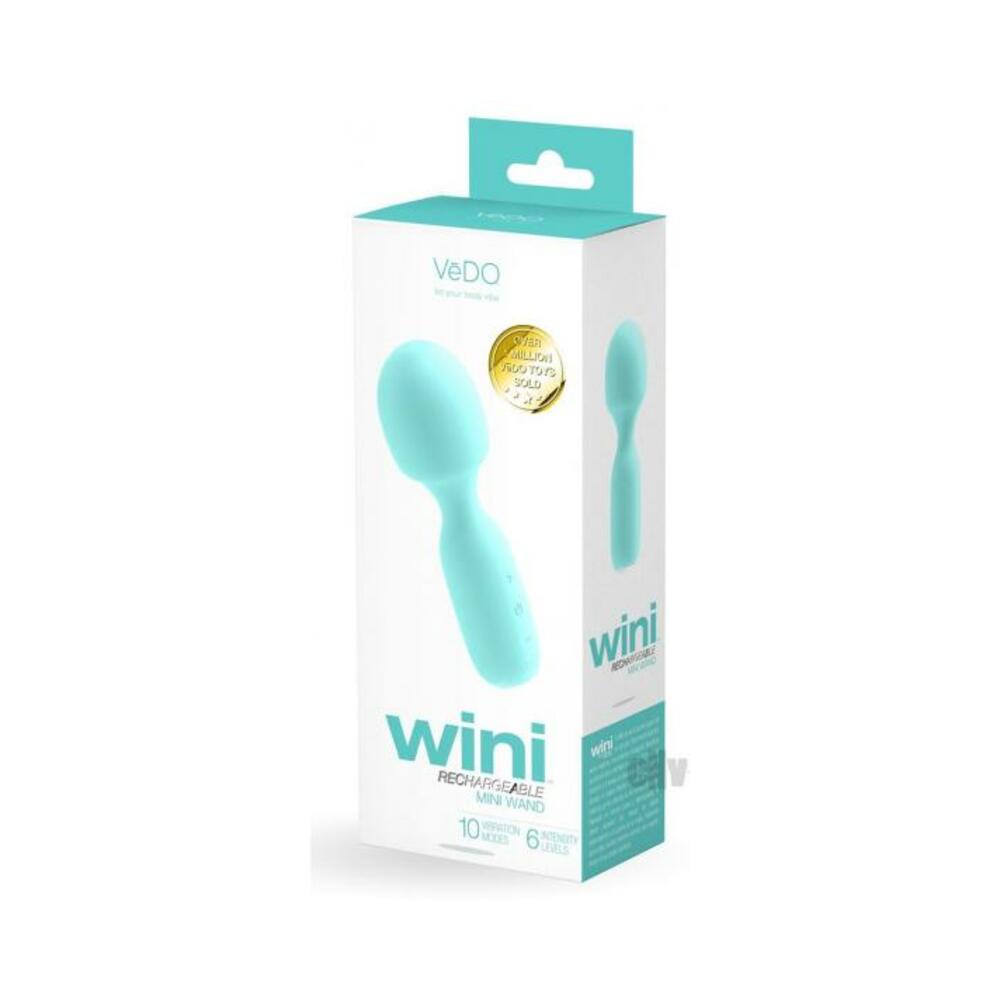 Vedo Wini Rechargeable Mini Wand Tease Me Turquoise