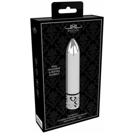 Royal Gems - Glamour - Abs Rechargeable Bullet - Silver