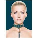 Ouch Halo Collar With Leash Green