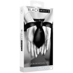 Ouch! Black & White Satin Bondage Tie Black - Image 2
