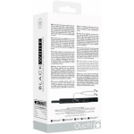 Ouch! Black & White Velcro Collar With Nipple Clamps With Adjustable Straps Black - Image 3