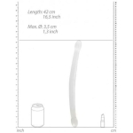 Shots Realrock Crystal Clear 17" Double Dildo  - Transparent - Image 3