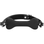 Shots Ouch Puppy Play Silicone Bone Gag - Black