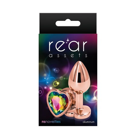 Rear Assets Rose Gold Heart Small - Rainbow
