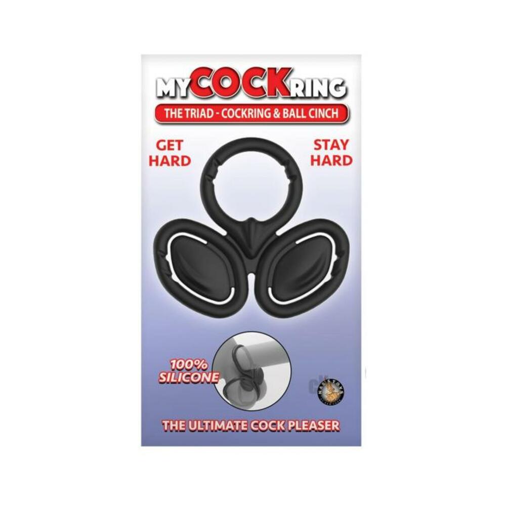 My Cockring The Triad Cockring & Ball Cinch Black