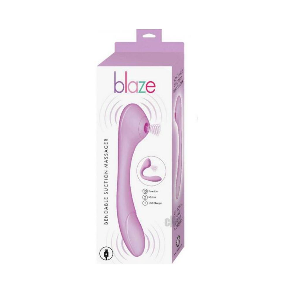 Blaze Bendable Suction Massager Lavender