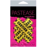 Pastease Caution Cross X Black Yellow Pasties O/S - Image 2