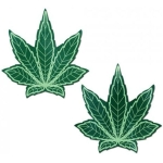 Pastease Marijuana Leaf Pasties Green O/S