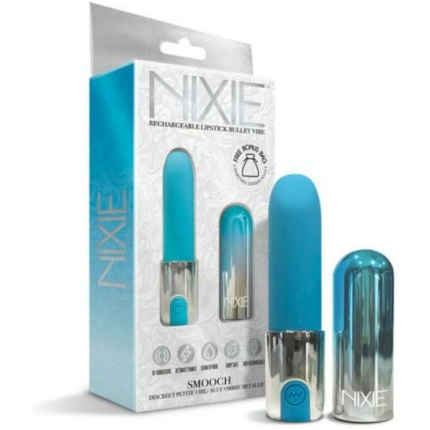 Nixie Smooch Rechargeable Lipstick Vibrator Blue Ombre