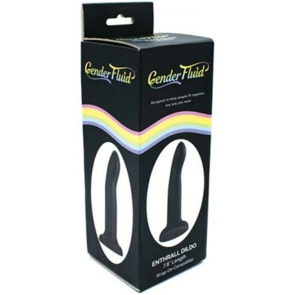 Gender Fluid Enthrall Strap-on Dildo Silicone 7.8 In. Black