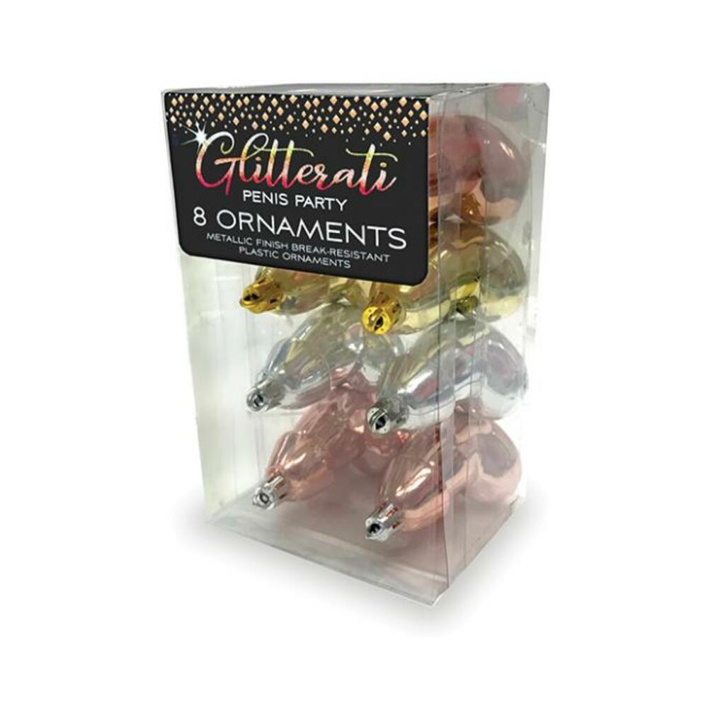Glitterati Penis Metallic Ornaments