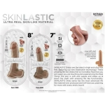 Skinsations Skinlastic Sliding Skin Dildo With Suction Base 8 In. - Image 2