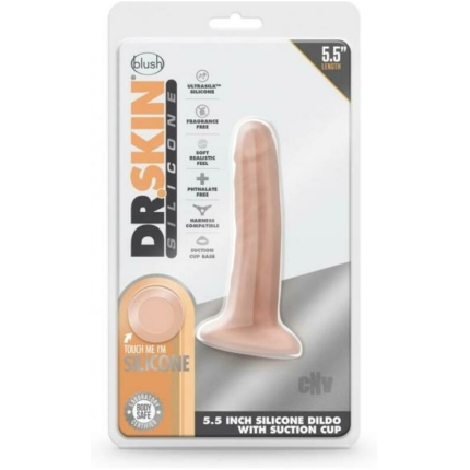 Dr. Skin Dr. Lucas Dong With Suction Cup Silicone 5 In. Vanilla