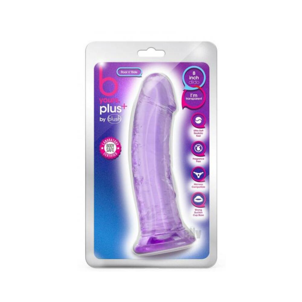B Yours Plus Roar 'n' Ride Dildo Purple