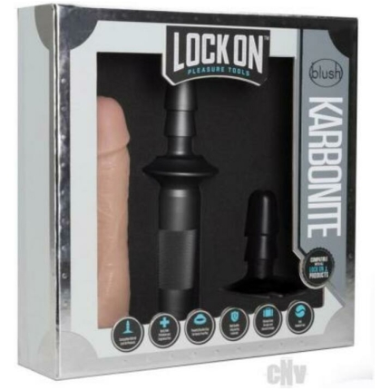 Lock On - Karbonite Dildo And Handle - Vanilla