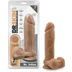 Dr. Skin Dr. Julian Dildo With Suction Cup Silicone 9 In. Mocha