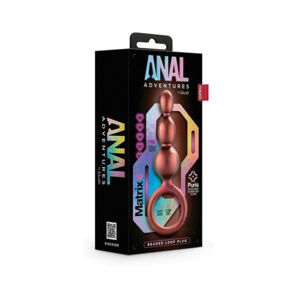 Anal Adv Matrix Beaded Loop Plug Copper