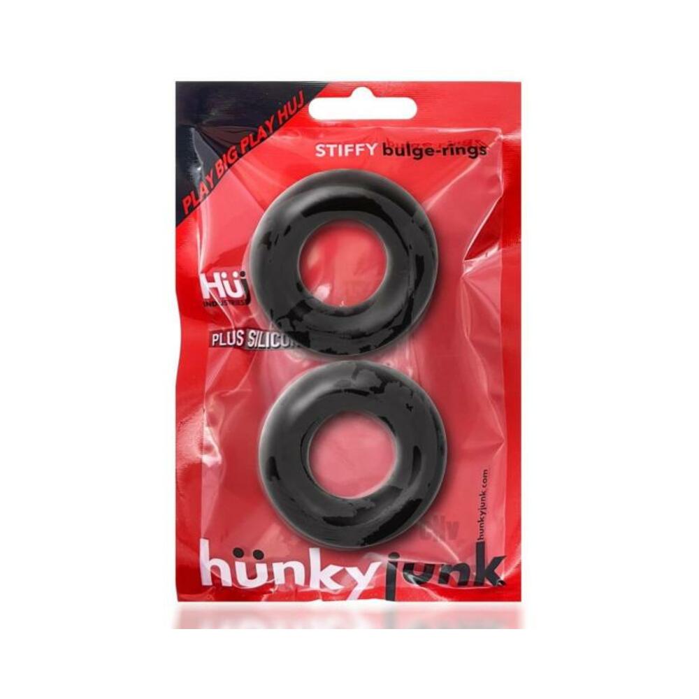 Oxballs Stiffy 2-pack Bulge Cockrings Silicone Tpr Tar Ice