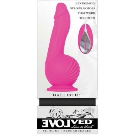 Evolved Ballistic Dong Silicone Rechargeable Remote Control Pink