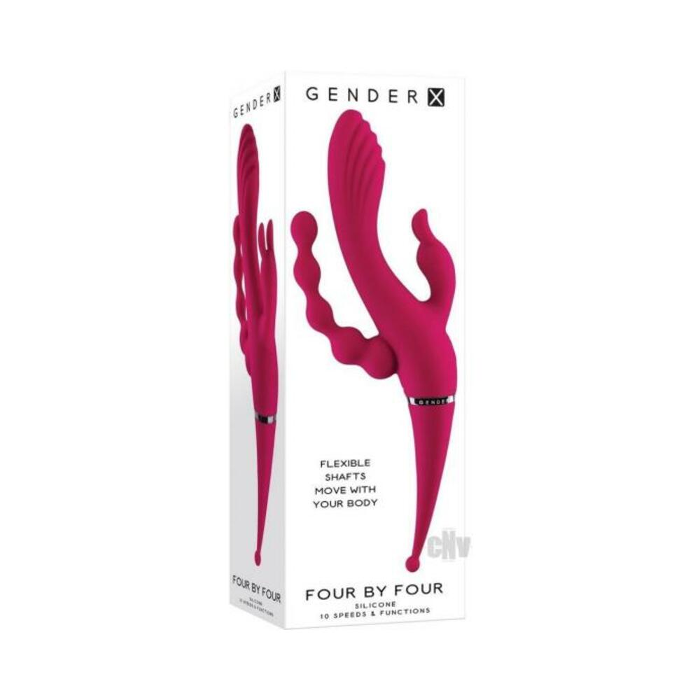 Gender X Four By Four Multi Stimulator Burgundy