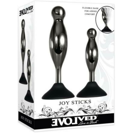 Evolved Joy Sticks 2-piece Plug Set Black