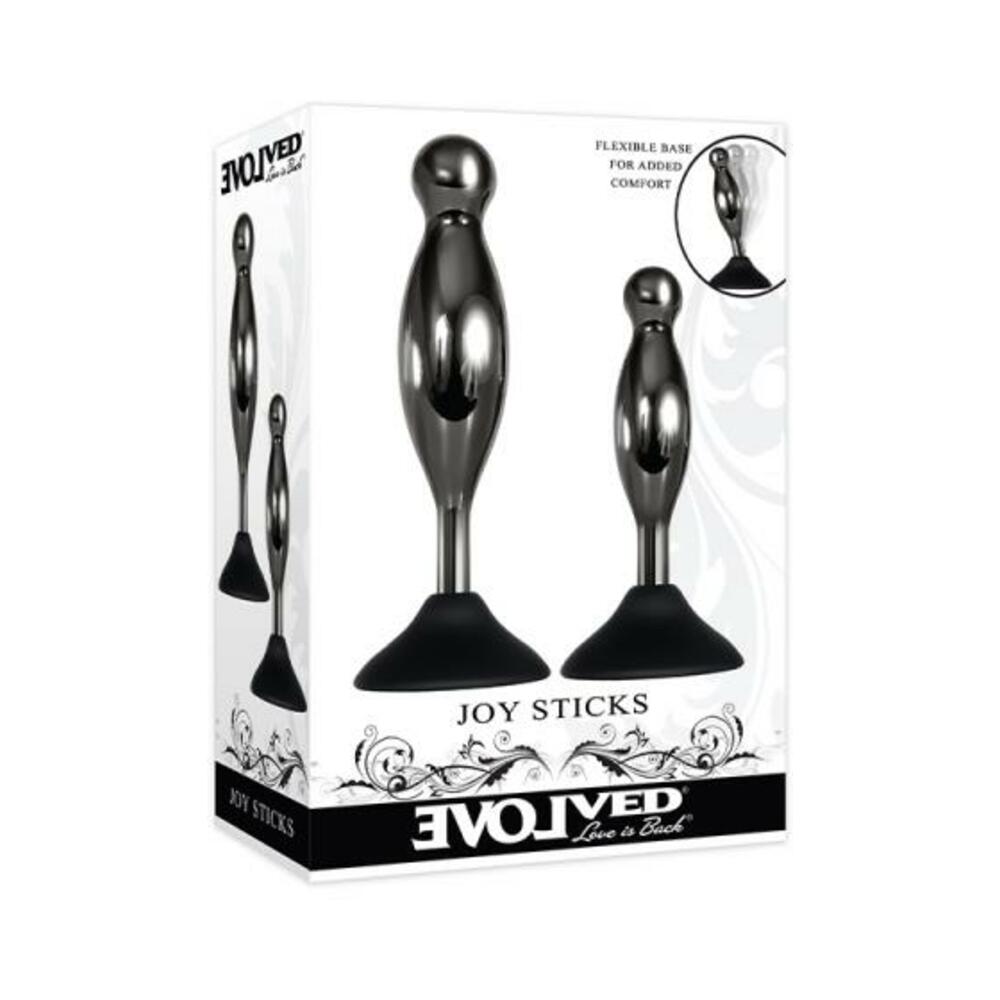 Evolved Joy Sticks 2-piece Plug Set Black