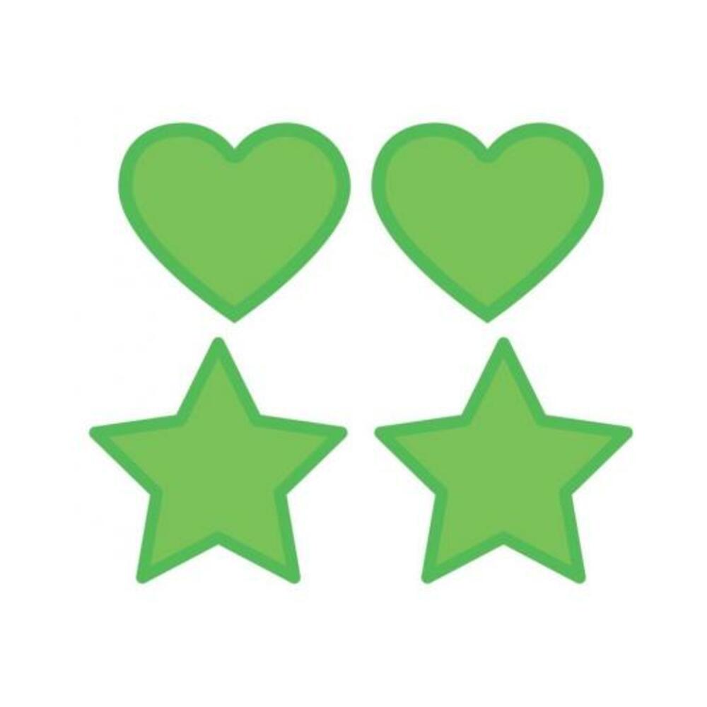 Peekaboo Gitd Hearts/stars Green