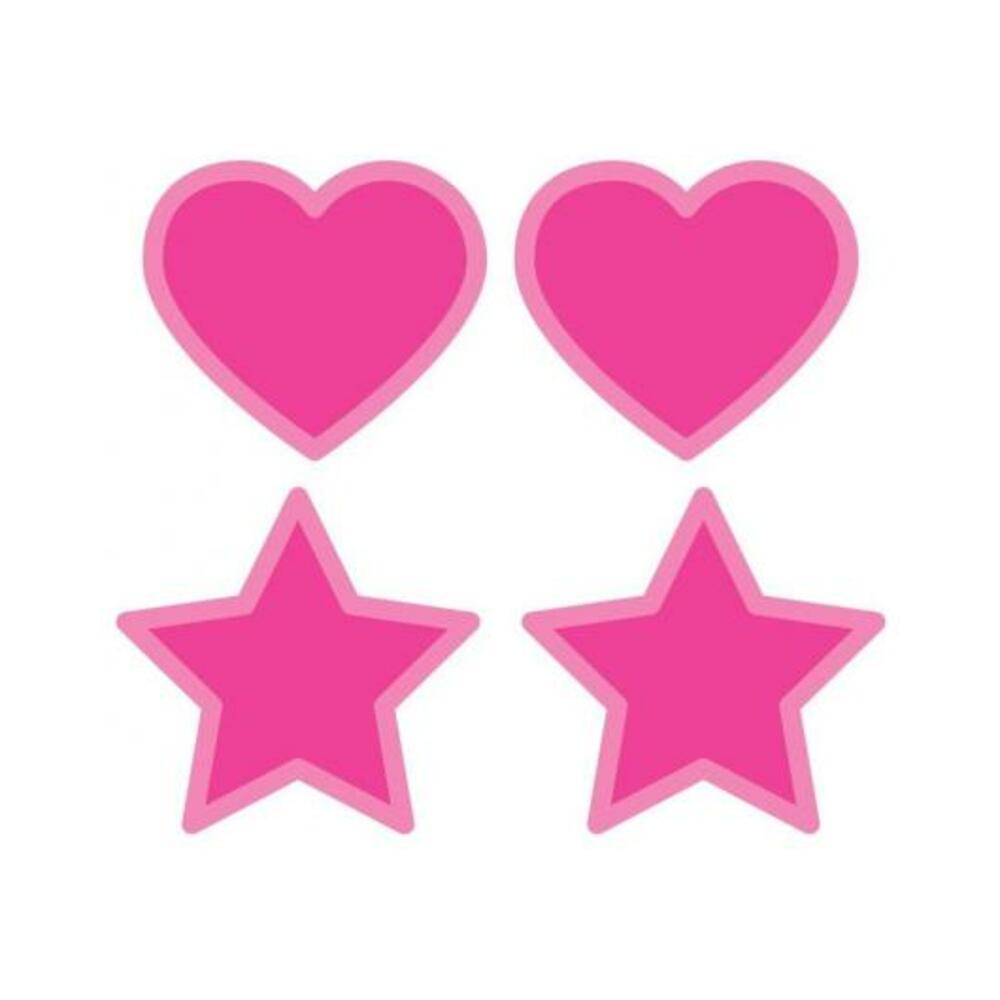 Peekaboo Gitd Hearts/stars Hot Pink