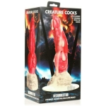 Creature Cocks Resurrector Phoenix Squirting Silicone Dildo - Red/white - Image 2