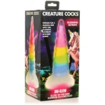 Uni-glow Glow-in-the-dark Rainbow Silicone Dildo - Image 2