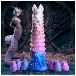 Tenta-queen Ovipositor Silicone Dildo With Eggs