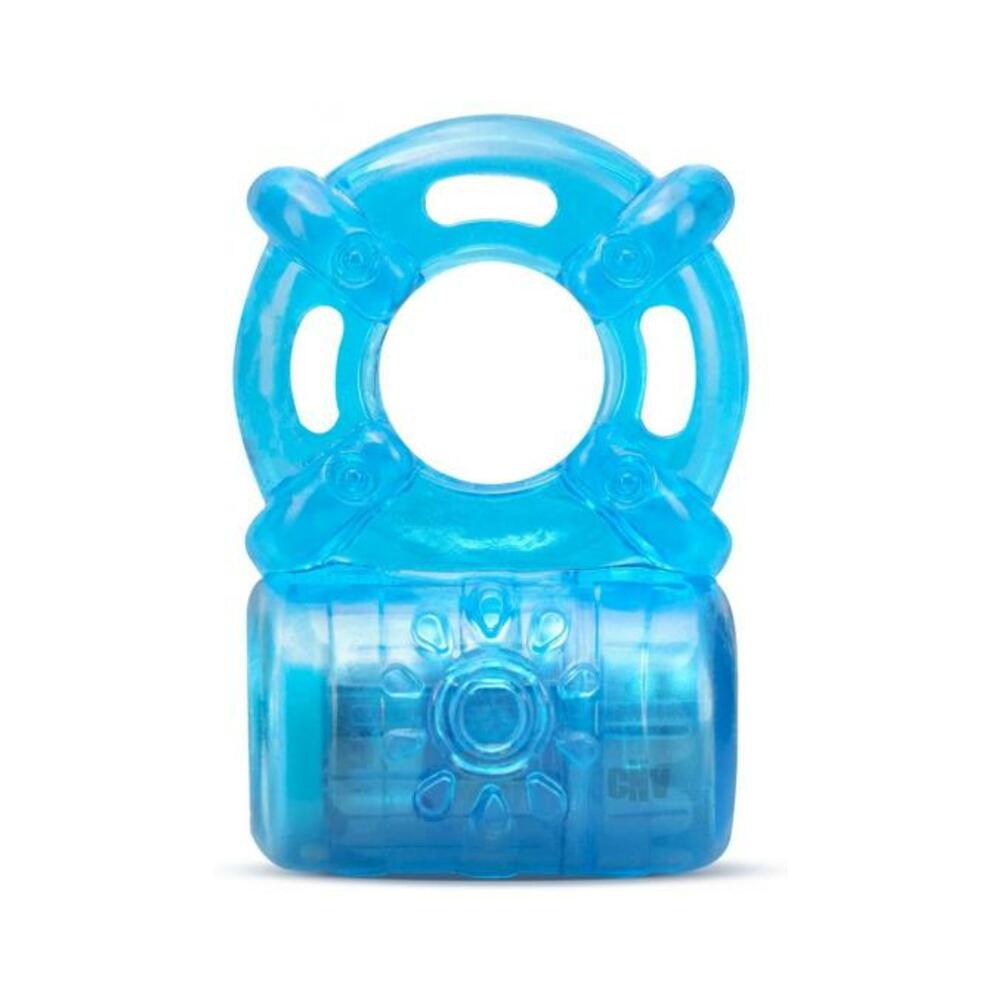 Stay Hard - Rechargeable 5 Function Cock Ring - Blue