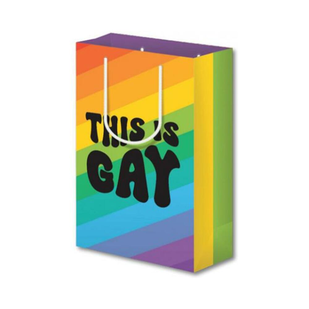 This Is Gay Stripe Gift Bag